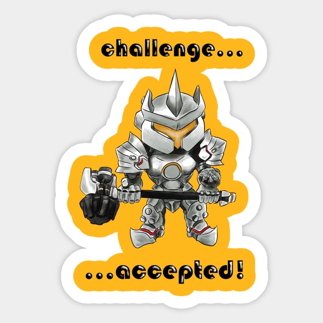 challenge accepted Sticker by OctobersArt